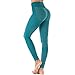 Sport Leggings Longue Serrés de Femme Taille Haute, Brassière Yoga Rembourré Femme Ados, Ensemble de Survêtements Moulant sans Couture Respirant pour Yoga Fitness Gym (Émeraude, M)