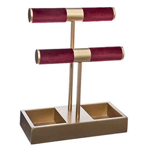 Féérie Lights & Christmas Porte-Bijoux Design Dahlia - Doré et Bordeaux Cover