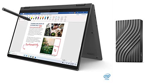 Image of Lenovo IdeaPad Flex 5i 10th Gen Intel i3 14 inch(35cm) FHD IPS 2-in-1 Convertible Laptop (4GB /256GB SSD /Win10 /MSO 2019 /Graphite Grey /1.5Kg) 81X100NCIN F510 1TB External Hard Drive Grey USB 3.0