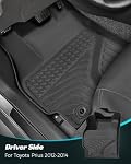 Pour tapis de sol Toyota Prius 2014 2013 2012 Tous les tapis météo Tech Ensemble complet Linge de Troie de plancher personnalisé Mats de voiture Prius Accessoires Linges de chargement 2014-2012 pour Toyota Prius accessoires noir