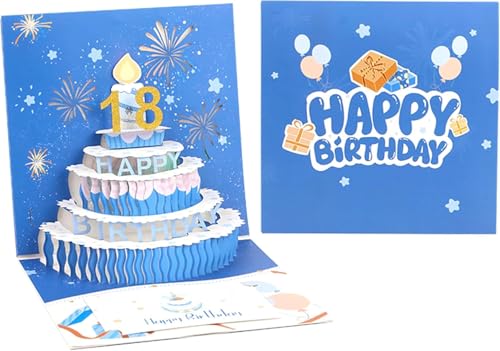 VACCU 誕生日カード 音楽付き グリーティングカード花火 3Dポップアップカード蛍光灯付き 数字DIY番号付き メッセージカード 子供 大人 記念日 お誕生日 カード お祝いカード ステッカーや封筒付きバースデーカード