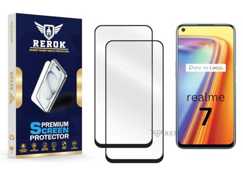 Image of Gorilla Tempered Glass Screen Protector Compatible with Realme 7 [Pack of 2] | Edge-to-Edge, Bubble-Free, Case Friendly, Easy Installation Kit