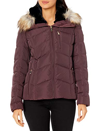 Calvin Klein Women's Chevron Quilted Short Down Coat, 1DT, XS