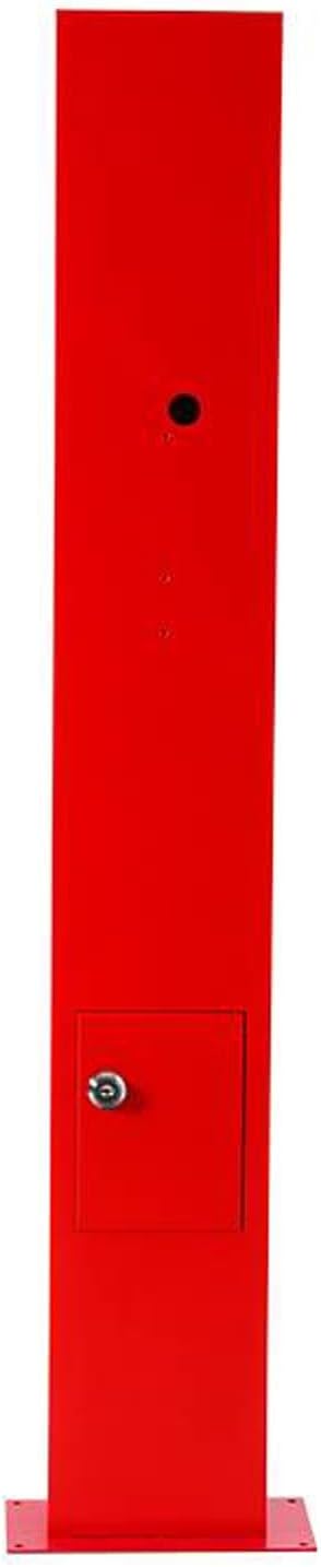 EV Charger Pedestal Stand, Waterproof & Rust-Proof Electric Vehicle Charging Station, Heavy-Duty Base, Compatible with Tesla Models - Durable Red Design