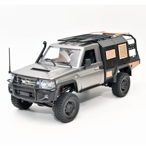 MNモデル トヨタ ランドクルーザー79オーバランド仕様 1/12 アウトドアラジコン MN-82S RTR（ガンメタル）4WD 四輪駆動 RCカー ロッククローリング クローラー RTR（走行可能セット）技適マーク付き バッテリー付き オリジナルステッカー付きのサムネイル