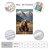 POLIUAWS Grizzly Bear on Road Wall Art Canvas Living Room Bedroom Wall Decor Painting Living Room Kitchen Birthday Gifts Women 16x24inch(40x60cm) #2