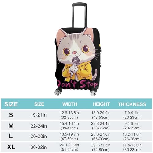 Cat Don't Stop Meow Luggage Covers Washable Travel Suitcase Cover Elastic Baggage Protector2
