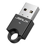 【Funktionsparameter】Der JSAUX Bluetooth Adapter unterstützt Windows Systeme wie Windows 10/8.1/8/7/XP/Vista. Für Win 10/8.1/8 ist kein Treiber erforderlich. Es bietet Datenübertragungsgeschwindigkeiten von bis zu 3Mbps. Die Frequenz der Datenübertragung beträgt 2.4GHz und die Reichweite beträgt bis zu 10m.