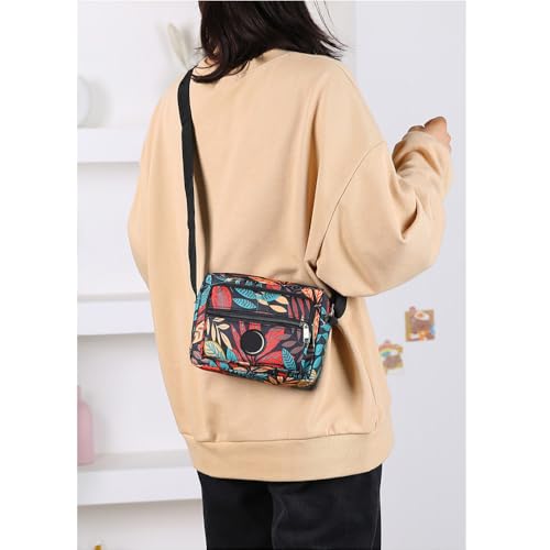 Nylon Printed Crossbody Purse Bags for Women Travel Pocketbooks Shoulder Bag Lightweight Messenger Bag Travelling Work2