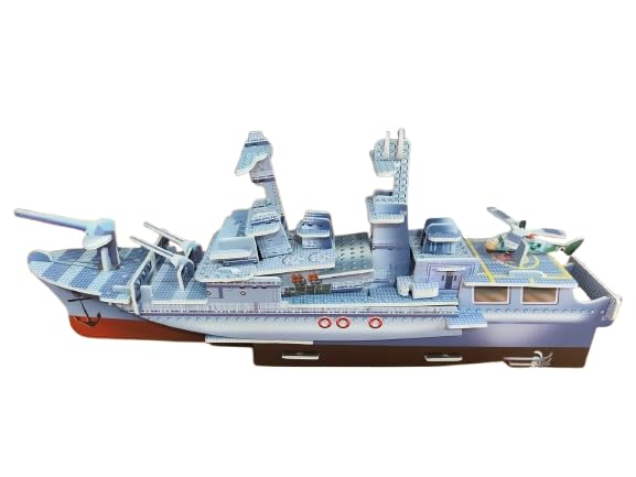 3D DIY Building Puzzle Ship, Educational Naval Vessel Model Kit