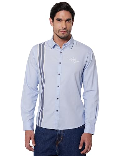 Image of Pepe Jeans Men's Casual Shirt | Trendy Printed Shirt for Men| Regular Fit | Full Sleeve | Available in Plus Size, Cotton