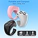 Fingertip Wireless Bluetooth Remote Control, Scrolling Ring Bluetooth Page Turner for Cooking, Yoga, or Running, for Short Video Music, Compatible with iPhone & Android, Pink