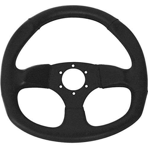 Dragonfire Racing D-Shaped Steering Wheel (Vinyl/No Offset) (Black)