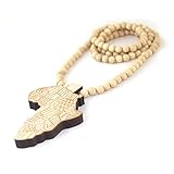 Baoyi Jewelry New Africa Map Wooden Hip-hop Wooden Pendant Piece Wood Bead Chain Good Wood Style...