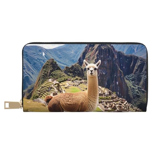 Sheep Printed Long Wallet for Women Men Cute Coin Purse with Card Holder