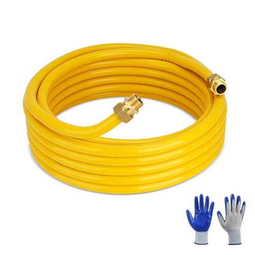 38ft 1/2 CSST Gas Line Kit with Quick-Connect Adapters Flexible Corrugated Stainless Steel Gas Tubing Kit for Underground Rated & Propane Conversion (DIY Cut-to-Fit)