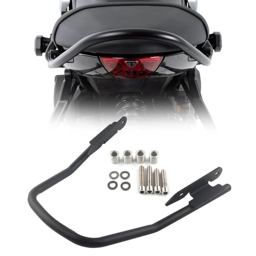 Soporte de equipaje para Triumph Trident 660 con base rígida negra 2