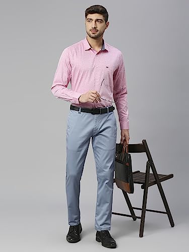 Image of Thomas Scott Men's Cotton Slim Fit 100% Formal Shirt with Spread Collar and Full Sleeves