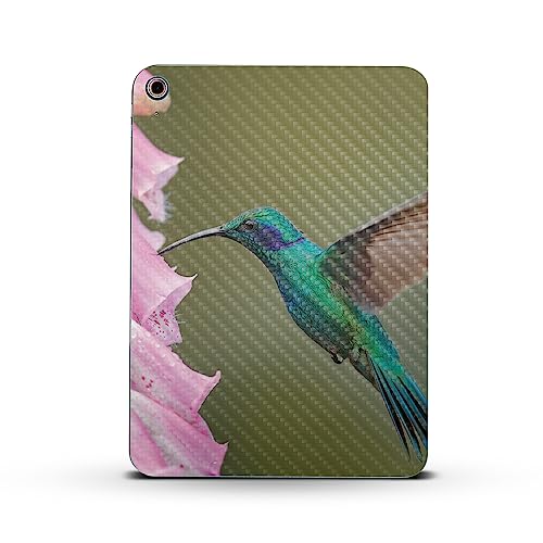 Image of MightySkins Carbon Fiber Skin Compatible with Apple iPad 10.9 inch 10th Gen (2022) Full Wrap Kit - Hummingbird | Protective, Durable Textured Carbon Fiber Finish | Easy to Apply | Made in The USA