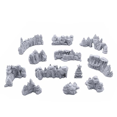 EnderToys Low Grotto Walls - DND Terrain, 28mm Miniature Wargaming, Tabletop RPGs, Wargame Scenery