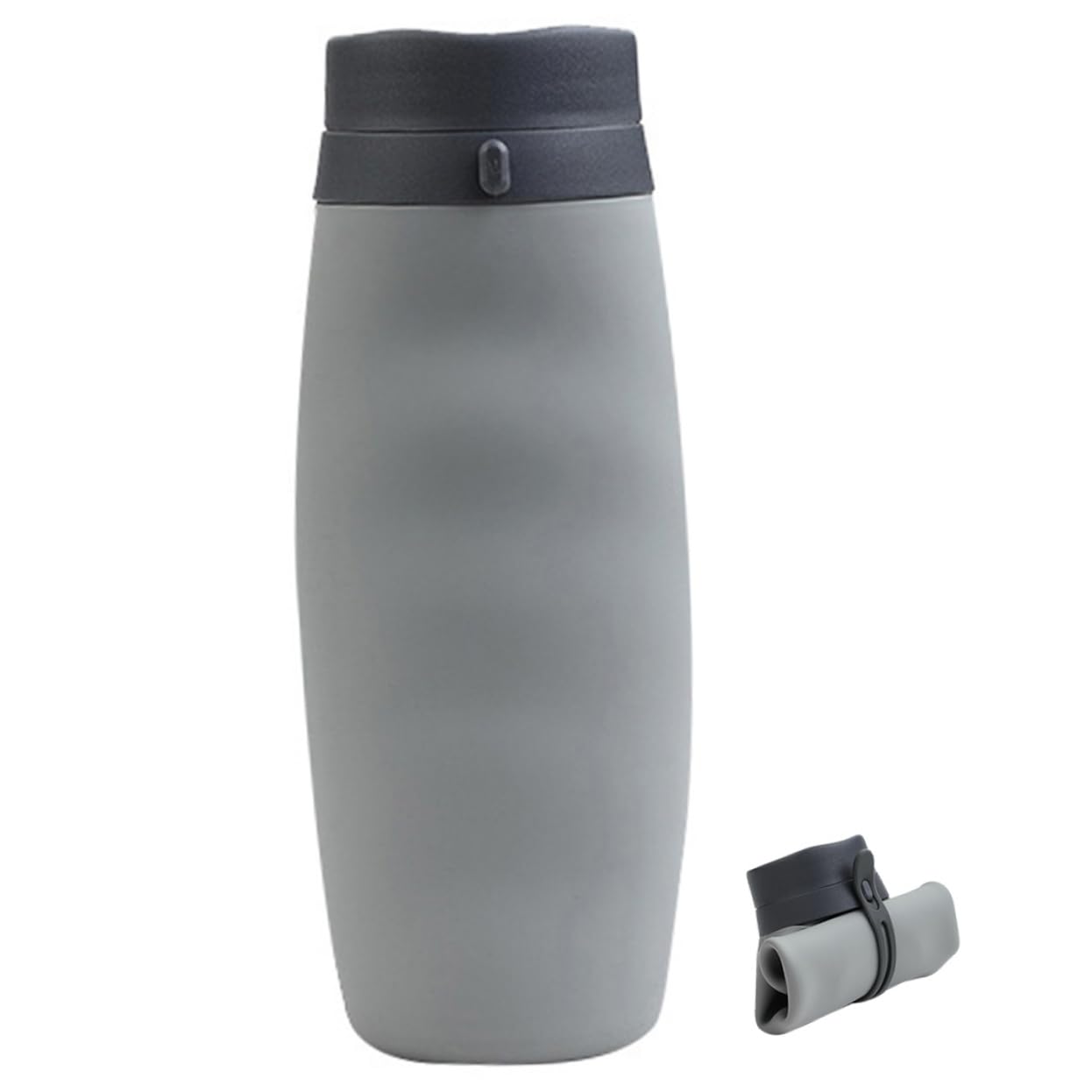 MILISTEN Reisenwasserkessel Faltbare wasserflasche Foldable Water Bottle Krüge Wasserflaschen Wandern zusammenklappbare Wasserbecher Faltbecher Kieselgel Grey Wiederverwendbar
