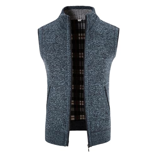 Suéter de punto para hombre con cuello en V de corte slim casual