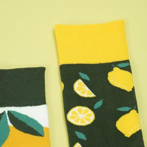Calcetines divertidos de mujer con estampados de comida y animales 4