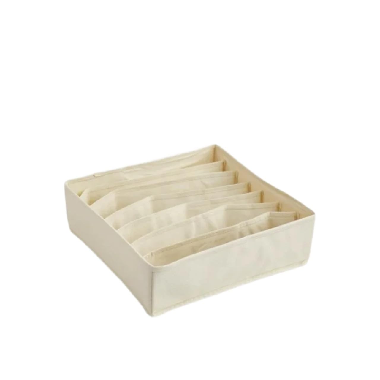 LADFRTYU Sock Storage Box Drawer Underwear Storage Organizer Socks And Bra Pants Box Cabinet For Clothes Ties Wardrobe(7grid-yellow)