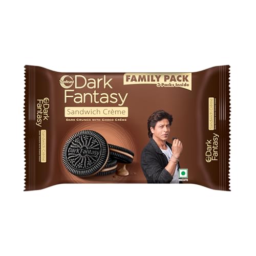 Image of Sunfeast Dark Fantasy Choco Creme Dark Crunch with Smooth Creme, 249 g / 277.5 g
