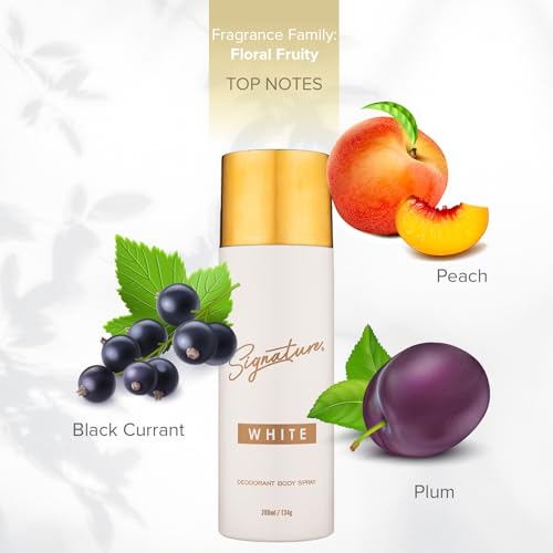 Image of Signature White Deodorant Body Spray 200ml | Floral Fruity Long Lasting Fragrance Deo | Skin Friendly & Fresh Scent Body Spray | Protection From Sweat & Bad Odour | Deodorant For Women