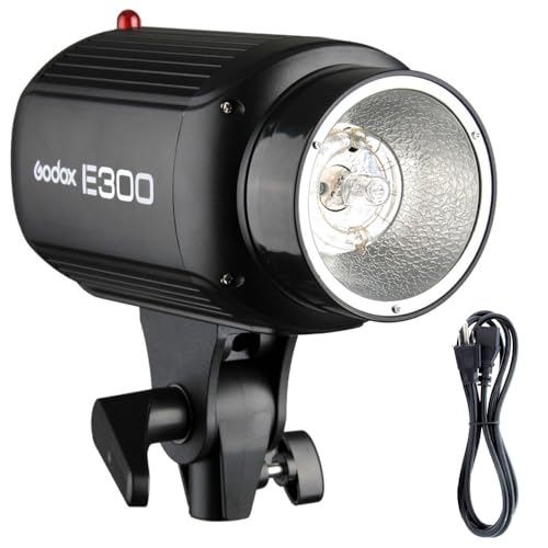 Godox E300 Monolight Studio Flash Strobe Light for Phototgraphy, 300W Photoshoot Strobe Lighting, GN 58 Daylight Flash Dimmable, 75W Modeling Lamp, Recycle Time 0.3-2s, AC 110V