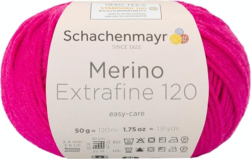 Schachenmayr Merino Extrafine 120 9807552-00140 kardinal Handstrickgarn, Schurwolle