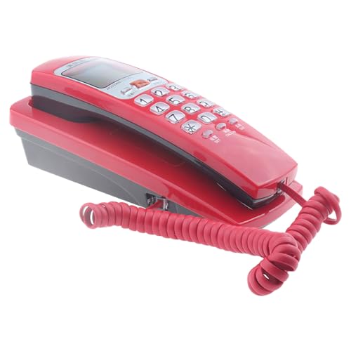 Dasbsug Teléfono fijo con cable con último número, almacenamiento de llamadas y función de consulta, fácil de instalar para el hogar, oficina, teléfono en casa