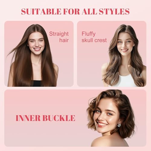 Image of Mini Hair Straightener,Cordless Hair Straightener Brush, Portable Straightening Brushhot Comb Hair Straightener For Women,Three Temperature Adjustments Flat Iron For Travel, Multicolour. (White)
