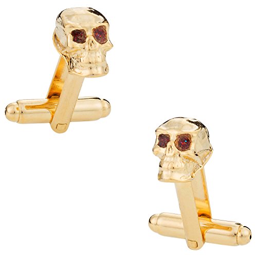 Cuff-Daddy Gold Skull Cufflinks with Presentation Box