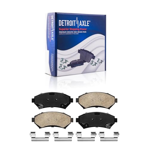 Image of Detroit Axle - Brake Kit for 2000-2005 Buick LeSabre, 2000-2002 Park Avenue, 2001-2003 Olds Aurora, Drilled Slotted Brake Rotors Ceramic Brakes Pads Replacement : 11.91 inch Front & 11.06 Rear Rotors