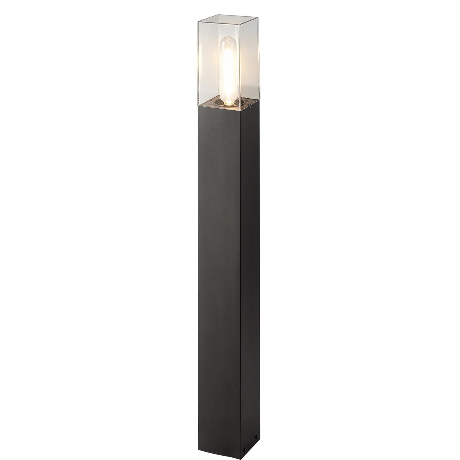 olvaxey 80cm High Outdoor Garden Light E27 for Bright Illumination,IP44 (Bulb Excluded) (Square-2)