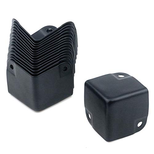 Image of MY MIRONEY 1.38 inch Black Corner Protector 16Pcs Metal Cabinets Speaker Corners Protector for Flight Road Case Cabinet,Amplifier Speaker Cabinet