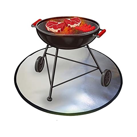 Alfombrilla para Fogatas, 24 in Fire Pit Mat, Defensores de Césped, Alfombrilla Protectora para Piso de Barbacoa, Protector de Almohadilla para Fogatas Cover