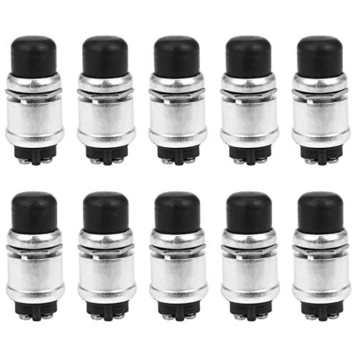 Bouton-Poussoir Momentané Imperméable et Résistant pour Tableau de Bord Auto 10X