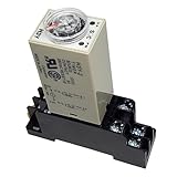 DC12V H3Y-2 Delay Timer Time Relay 0-60S Second & Base Socket DPDT 8-Pin (DC 12V)