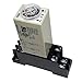 DC 12V Delay Timer Time Relay DPDT 0-60S Second & Base Socket H3Y-2 (DC 12V)