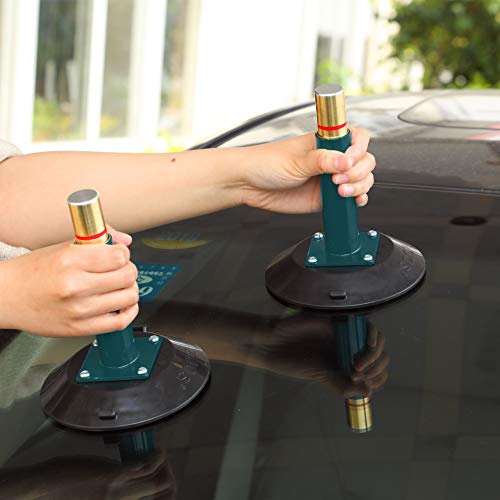 ZUOS A pair of 6" Vertical Vacuum Suction Cup with Metal Handle,Heavy Duty Vertical Hand-held Cups for Flat to Curved Surfaces, Brass Pump with Protective Cover (2 PACK) by ZUOS - Used condition - Image 6