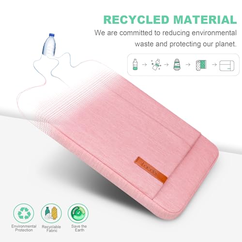Lacdo Laptop Sleeve Case for 16 inch New MacBook Pro M4/M3/M2/M1 Pro/Max A3403 A3186 A2991 A2780 A2485 A2141 2024-2019 | 15 inch Microsoft Surface Laptop 7th Copilot+PC, 6 5 4 3 Computer Bag, Peach - Thumbnail 2