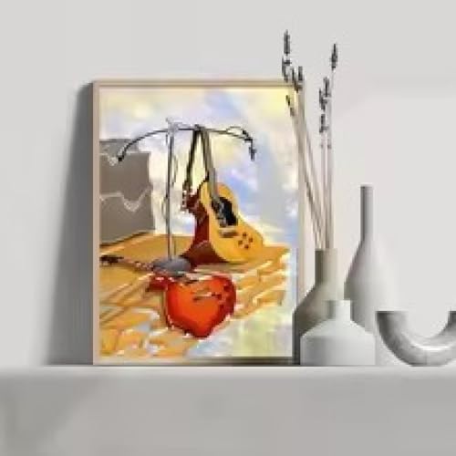 Affiche de films classiques et guitares pour remplacer un poster en papier qui se déchire