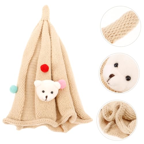 NOLITOY Adorable Woolen Pointy Hat Cozy Cartoon Design for Autumn Keeps Warm Cold Weather Great Present3