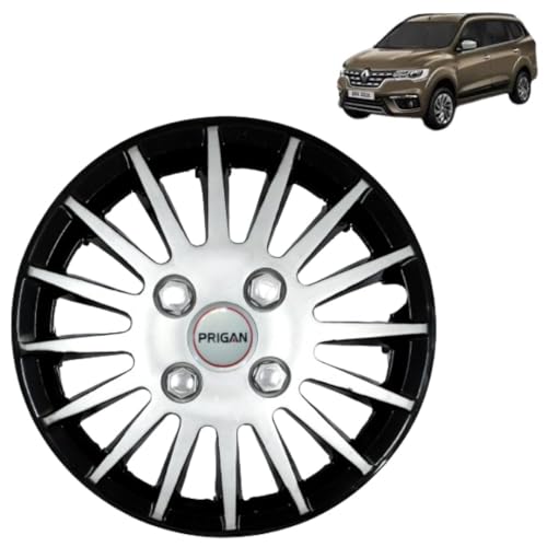 Image of Prigan Triber Black Silver Wheel Cover 15 inch for Triber (Set of 4 Pcs) (Press Fitting) Model- Camry DC 15