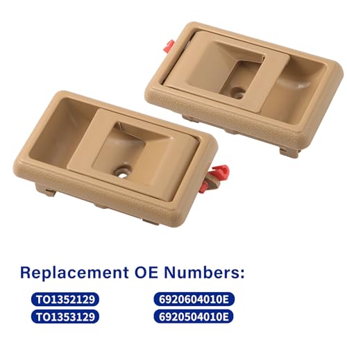 Lcyolada Interior Door Handle for 1995-2000 Toyota Tacoma,1983-1992 Corolla,1990-1995 4Runner Front Driver and Passenger Side, Beige by Lcyolada - Image 2
