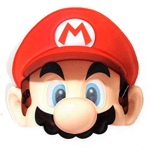 Mascara Mario Bros Sulamericana Fantasias Bege/Vermelho Único