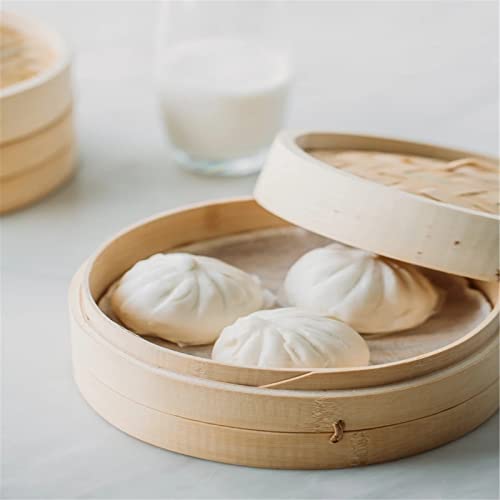 Steamer Basket Manual Steamer Steamer Steamer Bamboo Steamer Small Steamer Bamboo Small Steaming Rack Deepening Cage Drawer Steamer (Color : Wood Color, Size : 23cm)